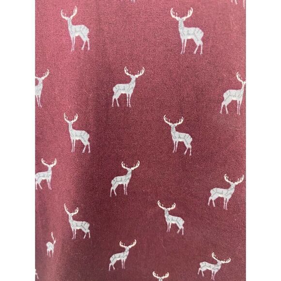 Paper Denim & Cloth Deer Print Button Down Shirt Red Reindeer Holiday XL - Picture 6 of 9